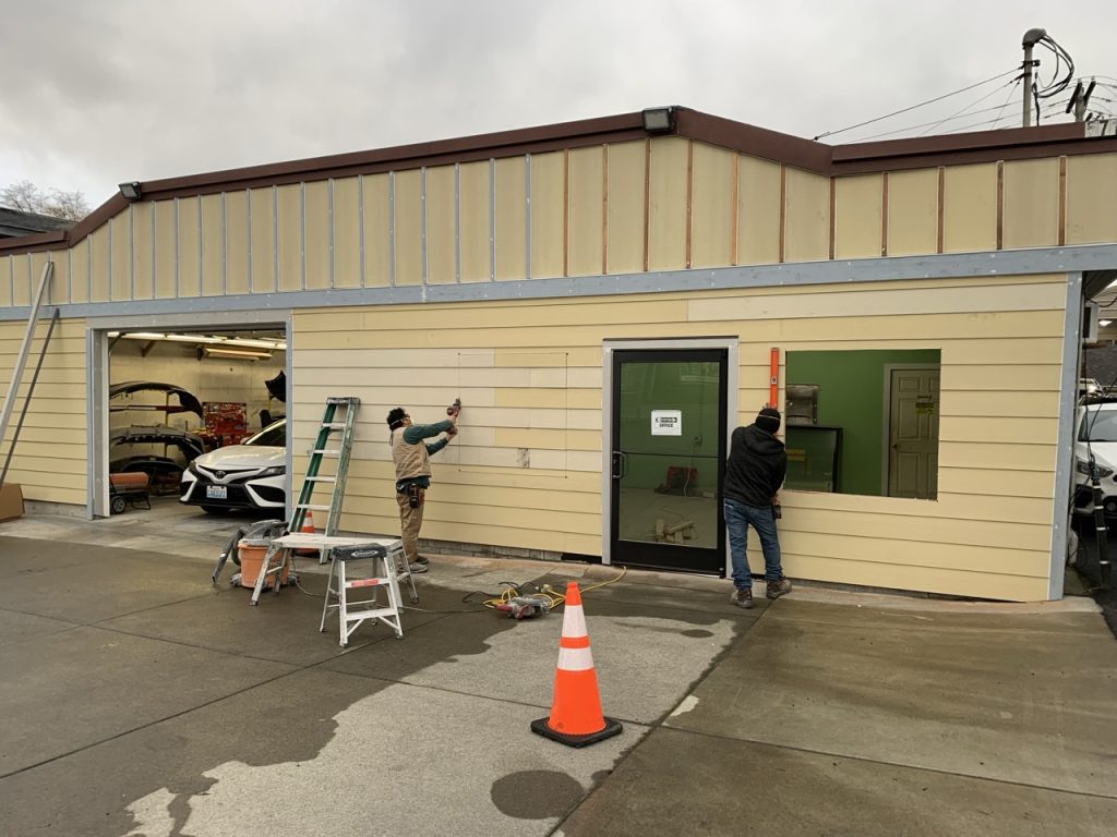 General contractor completing residential construction project