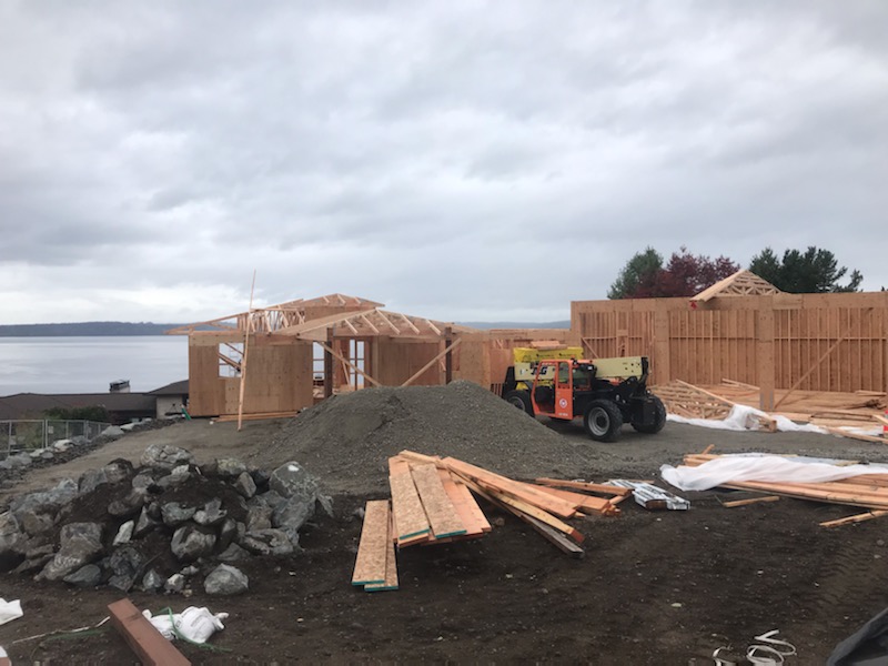 General contractor completing residential construction project